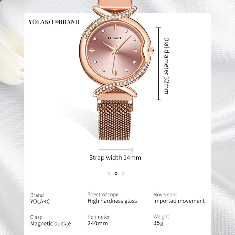 

Fashion ladies elegant watches high-end analog business mesh strap watches high-end brand mesh strap ladies quartz watches