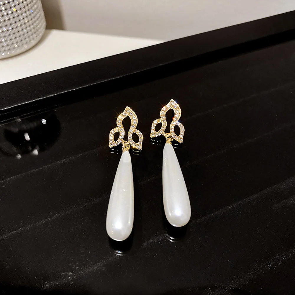 Преувеличенный новые жемчужные серьги-кисточки чистый красный выразительная