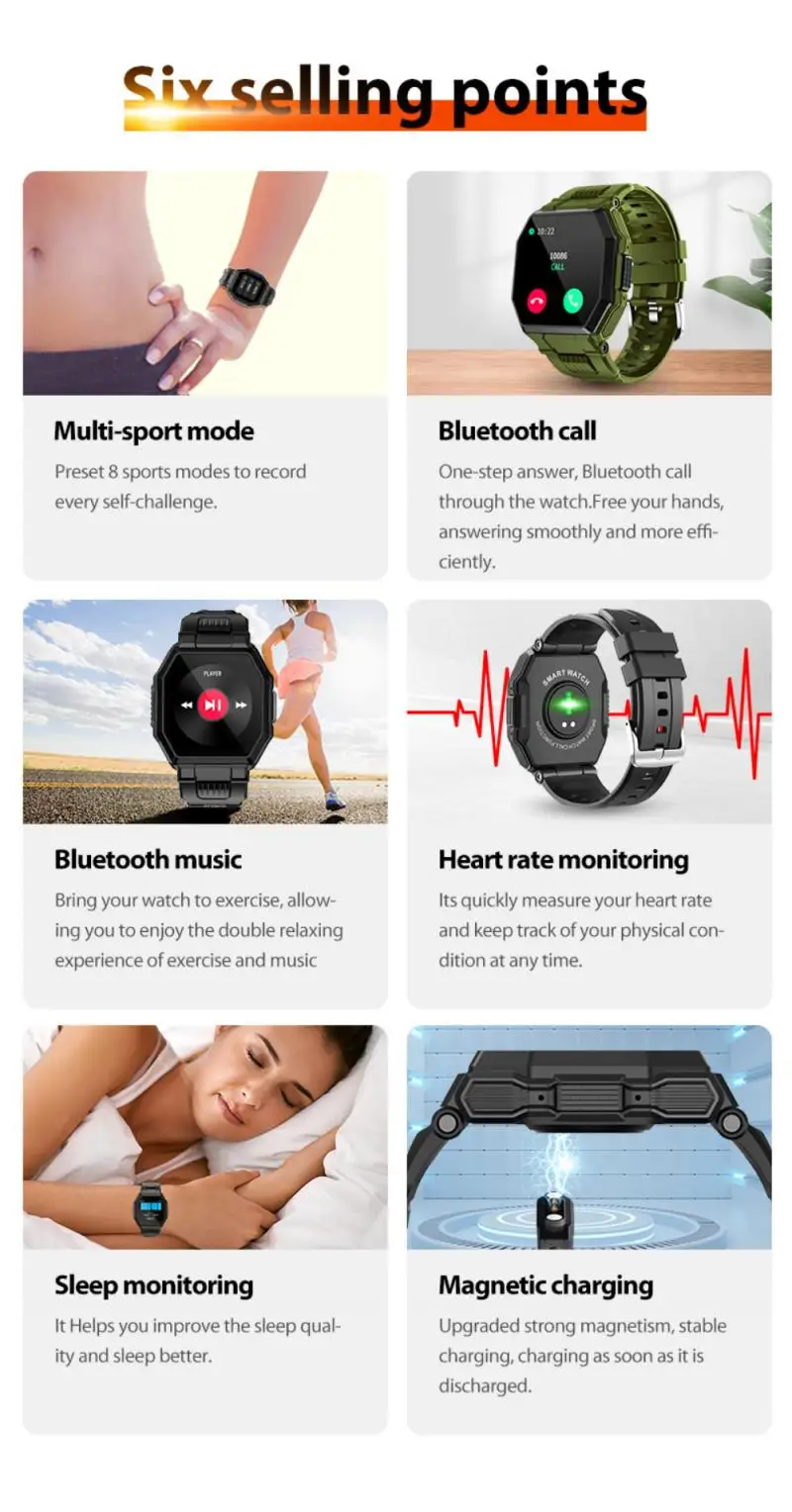 

2021 New Smart Watch Blue tooth Call Men Full Touch Sport Fitness Tracker Blood Pressure Heart Rate Smartwatch Music Control