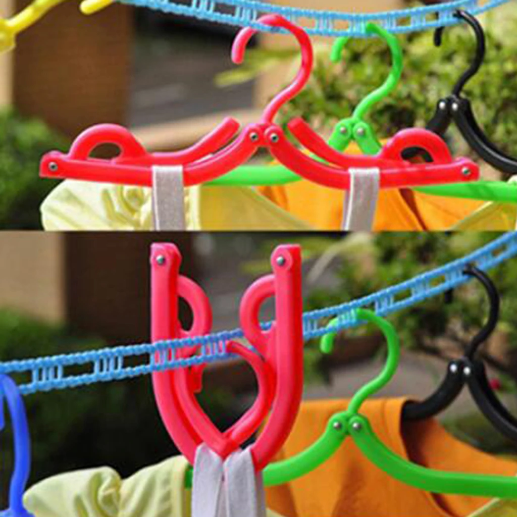 

10Pcs Outdoor Camping Folding Towel Organizer Laundry Hanger
