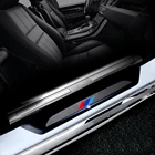 4D M Стайлинг наклейка на пороги автомобиля из углеродного волокна для BMW X1 X3 X6 5 1 3 7 серии E70 E83 E84 E72 F25 F15 E71 2009-2018 4 шт.