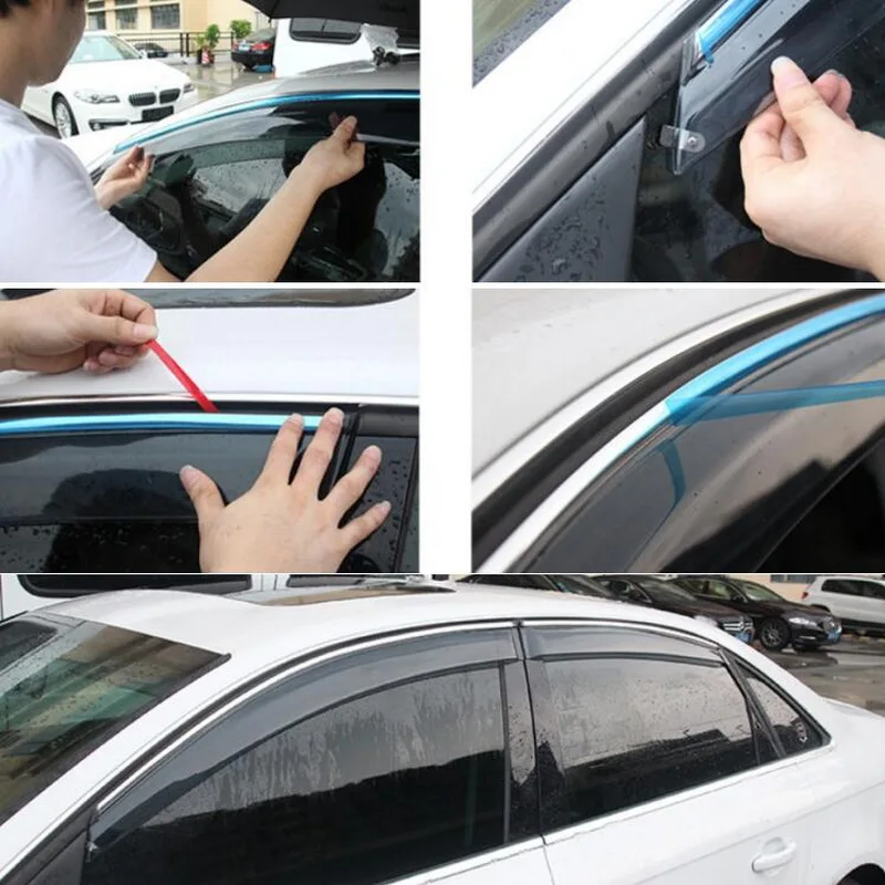 Tonlinker Modified Special Rain Shield Cover Case stickers for AUDI Q5 2010-18 Car Styling 4 PCS ABS Acrylic | Автомобили и