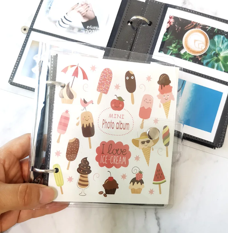 100 карманов 3 дюйма мини-пленка фото бумага альбом памятная книга для Fujifilm Instax Mini 8 9 Polaroid фильм имя держатель для карт