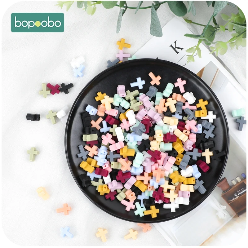 Bopoobo-mordedor de silicona sin BPA para beb&eacute;, mordedor de silicona para beb&eacute;, mordedor masticable de grado alimenticio, 50 unidades-3