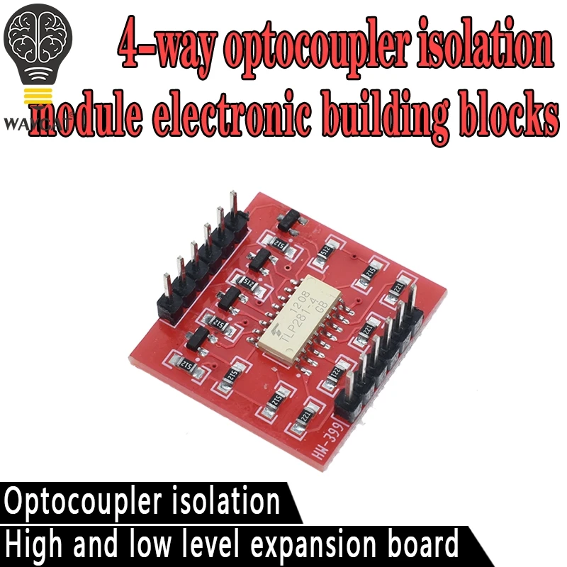 4-канальный оптоизолятор WAVGAT TLP281, IC модуль для платы расширения Arduino, высококачественный и низкоуровневый оптрон, изоляция 4 канала