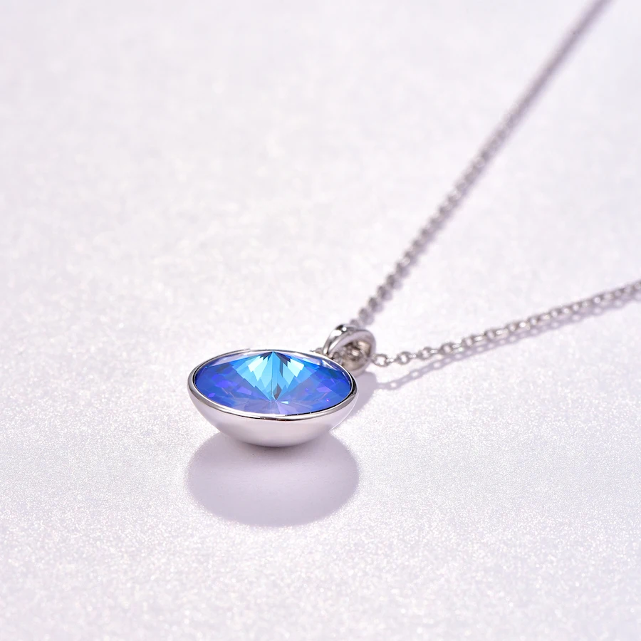 Ожерелье с кристаллами Swarovski, новая мода, круглый камень Bella RIVOLI, ожерелье с кулоном для женщин, элегантные вечерние ювелирные изделия на свадьбу
