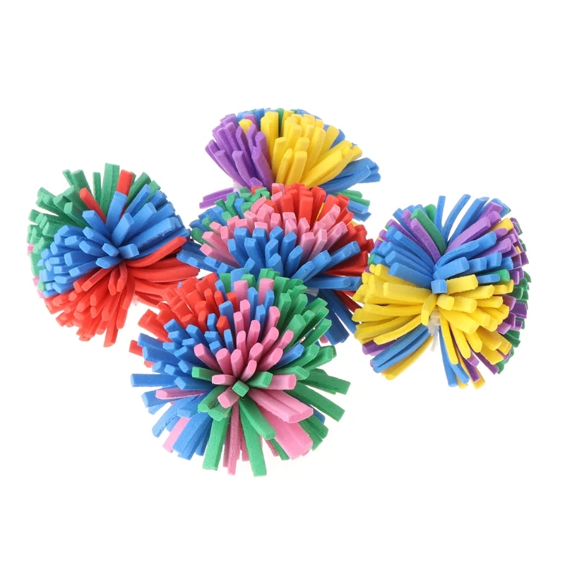 

G2AB 5pcs Cat Toys EVA Flower Ball Soft Dog Puppy Kitten Chew Bite Interactive Funny