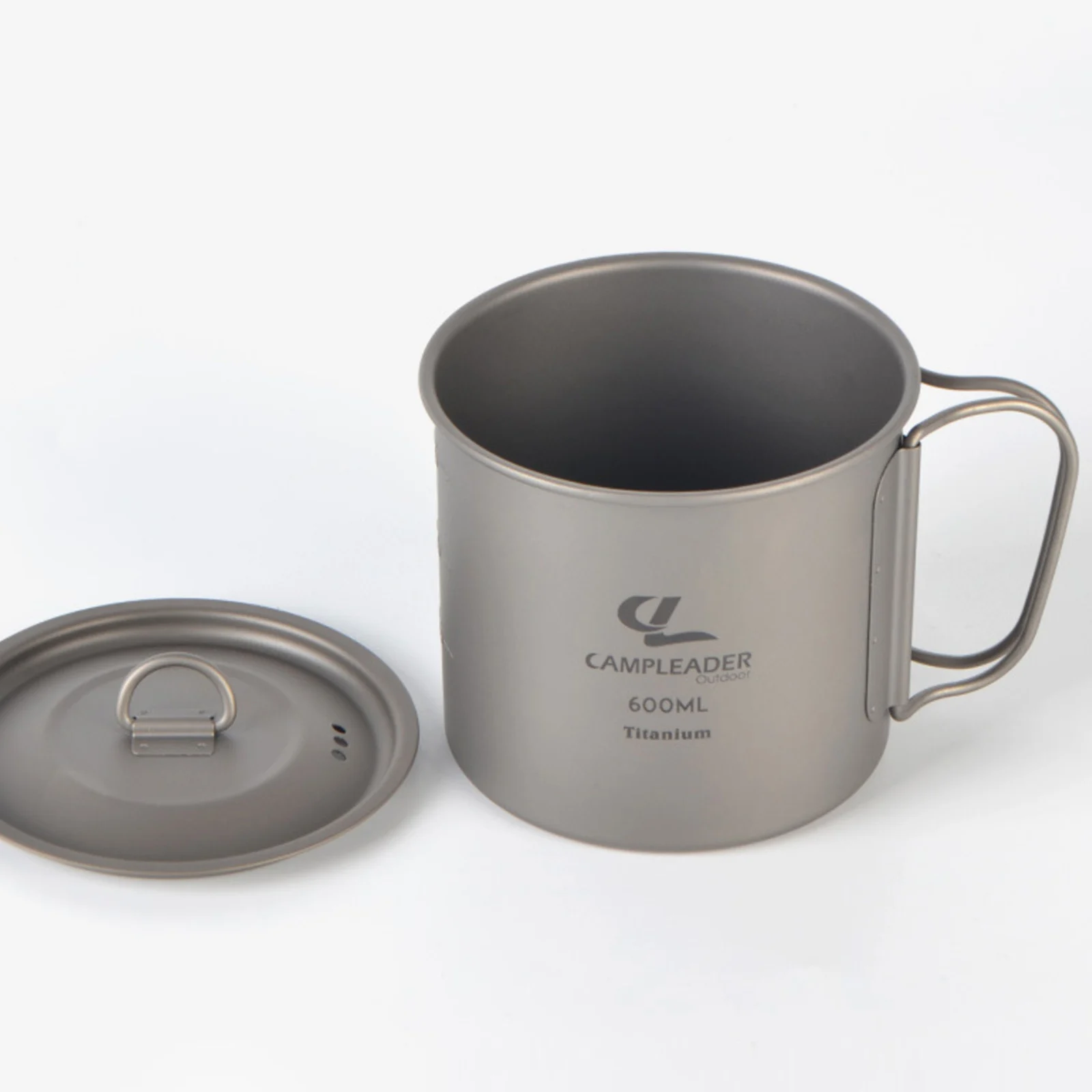 

Ультралегкая титановая чашка 600 мл, чашка для воды для кемпинга и пикника на открытом воздухе, Кружка со складной ручкой