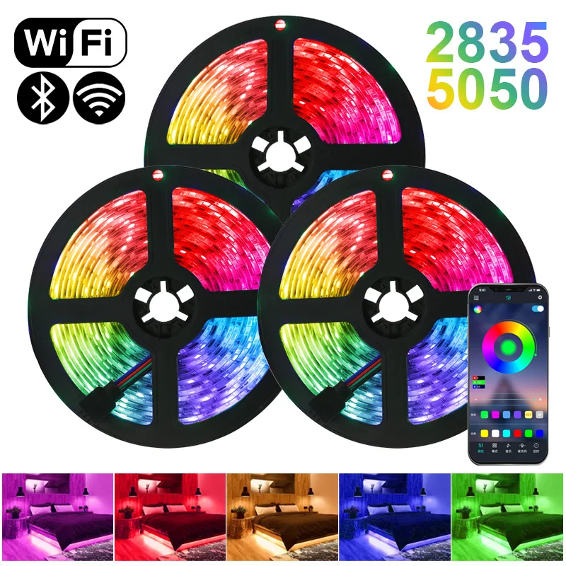 

Светодиодная лента гибкая лента Водонепроницаемый ИК-пульт дистанционного управления DC 12 В адаптер питания полный комплект 10 м RGB Светодио...