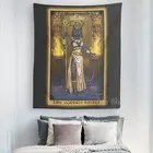Гобелен для карт Таро с изображением богини Bastet, Египетская кошка, ведьма, настенное искусство, Таро, алтарь, домашний декор, подарки