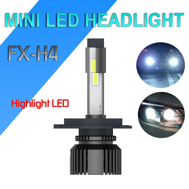Светодиодные лампы для автомобильных фар мини размер 85 Вт 5500K 18200Lm H1 H3 H7 9005 HB3 9006 HB4