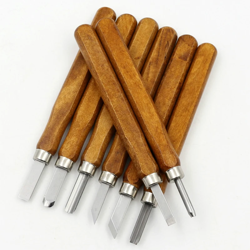 10 шт./компл. многофункциональный нож для резьбы с деревянной ручкой