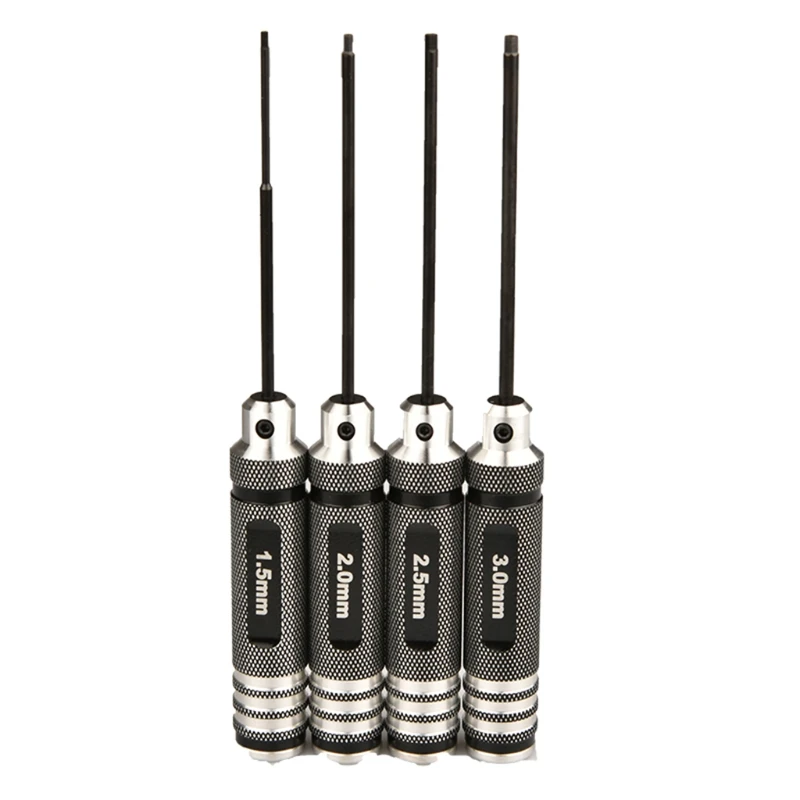 

P8DC 4x Hex Key Socket Screwdrivers 1.5/2/2.5/3.0mm Sleeve Spanner Flat Head Wrench