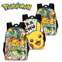 pokemon cute pikachu childrens school bag resin mesh backpack childrens school boys and girls elf cartoon backpack