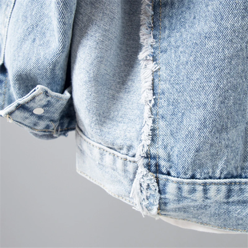 Винтаж бомбардировщик куртка джинсовая Для женщин Классическая верхняя одежда в