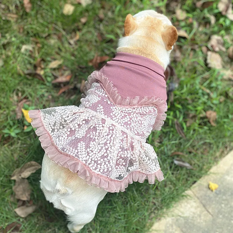 

French Bulldog Clothes Winter Dog Dress Schnauzer Pug Corgi Dog Clothing Dresses Princess Costume Girl Dog Apparel Dropship