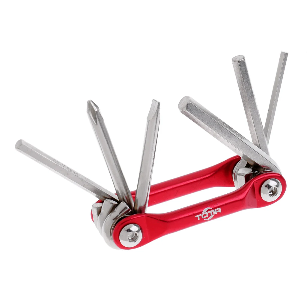 6 in 1 Multifunction Bicycle Bike Mechanic Repair Tool Kit Compact Folding Cycling Emergency Tools Set | Спорт и развлечения