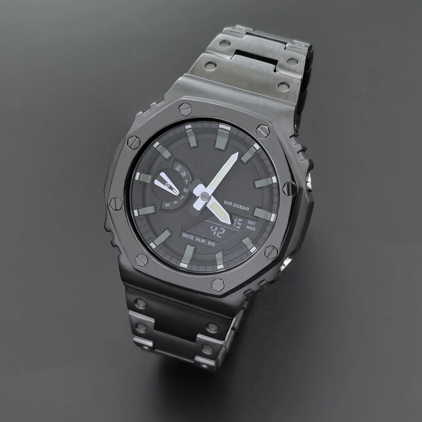 

GA2100 Titanium Alloy Watch Band Strap Bezel Watchband Frame Bracelet Accessory for GA2110 GA2100 Watchbands Metal Modification