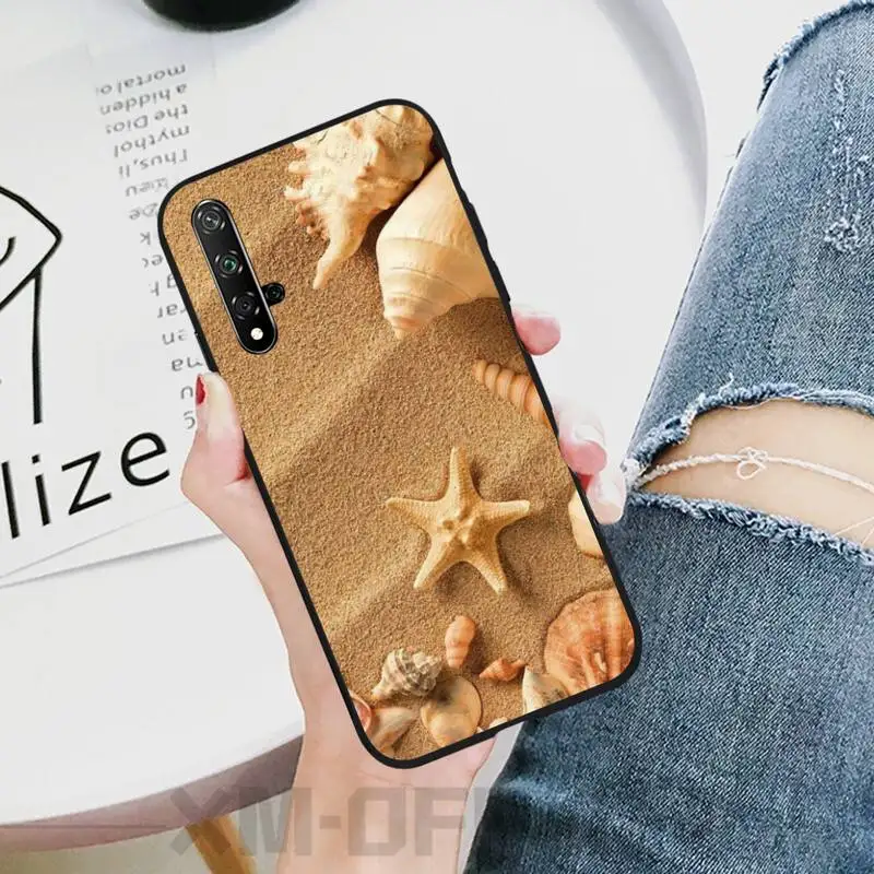 

Beach Starfish Shell Landscape Case for Huawei p30 p20 p40 E pro lite p smart y8p y6p y7 2019 cover nova 5t mate 10 20 30 lite