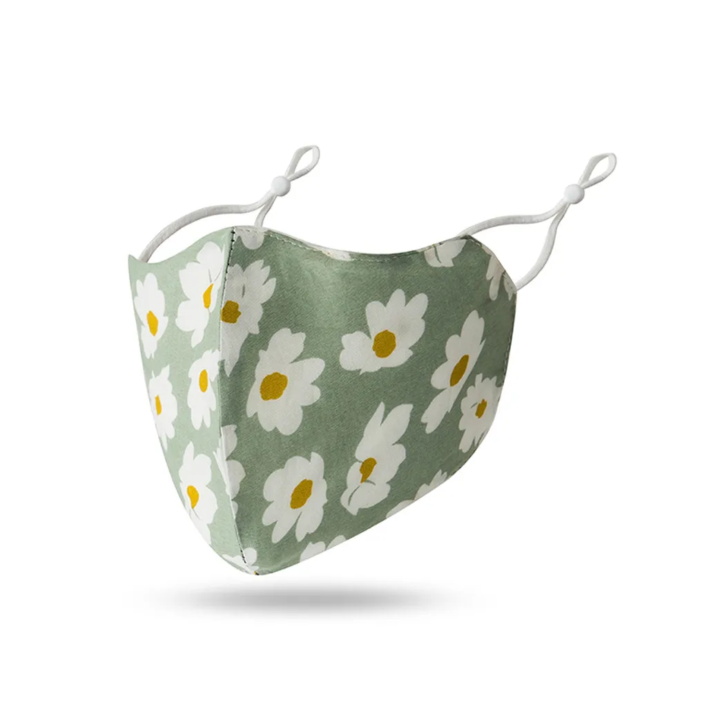 Маски для лица Многоразовые моющиеся шарфы женщин и мужчин унисекс с цветочным