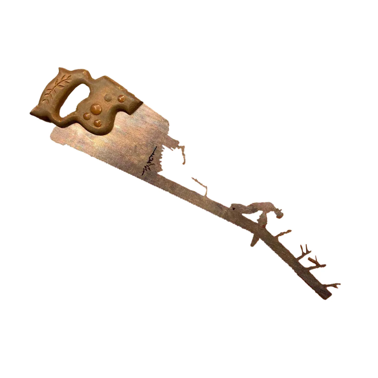 

Metal Art Wall Decoration Cut Hand Saw Metal Art Wall Showpiece Decoration in stock