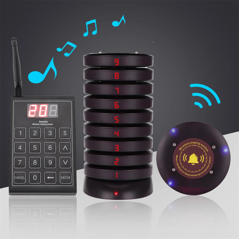 Ресторан пейджер Беспроводная система вызова официанта гость ожидания приемник