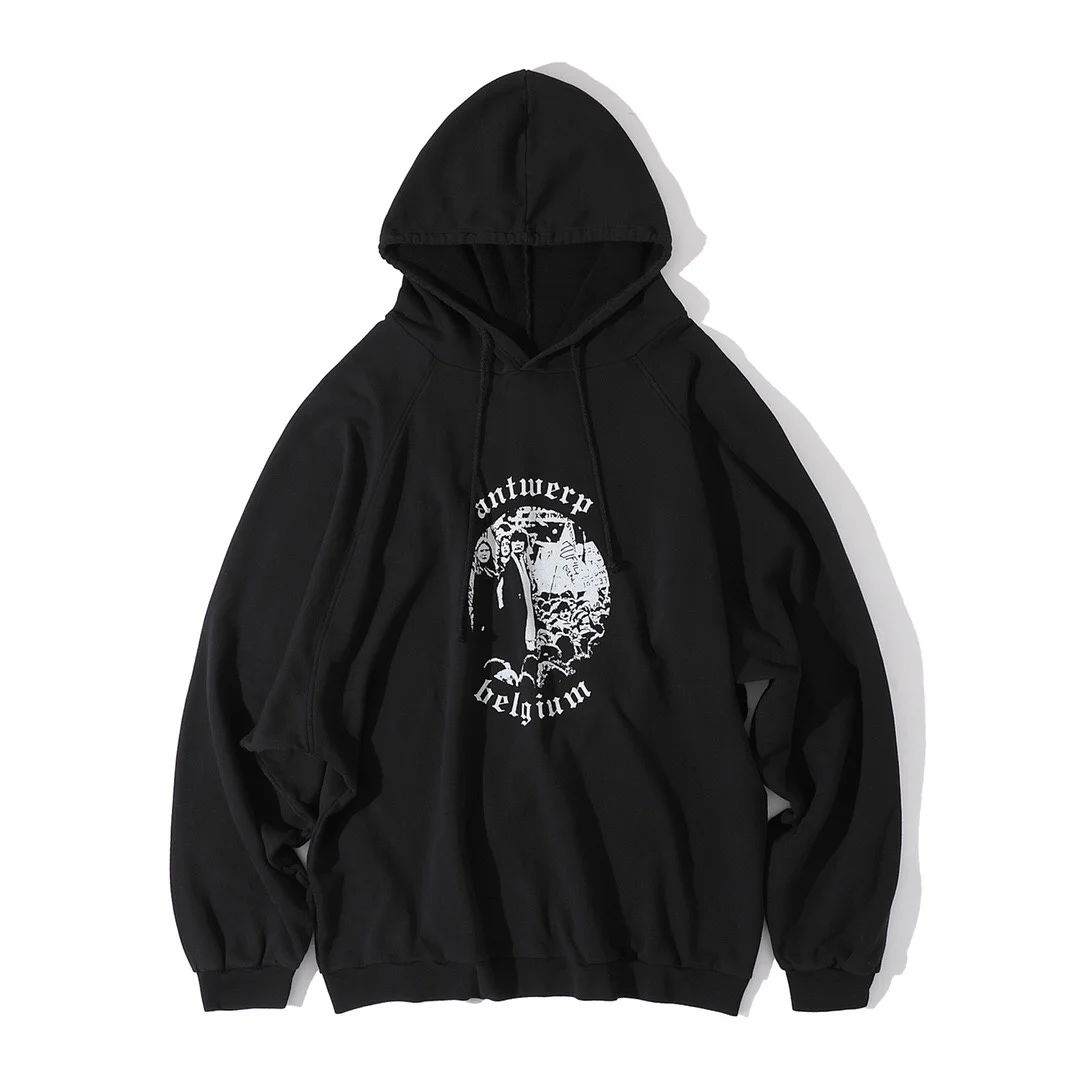 

Мужская черная толстовка с капюшоном