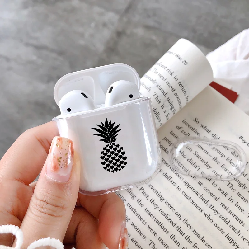 Мягкий милый чехол для наушников apple airpods, роскошные летние фрукты, ананас Airpods чехол в Bluetooth наушники аксессуары