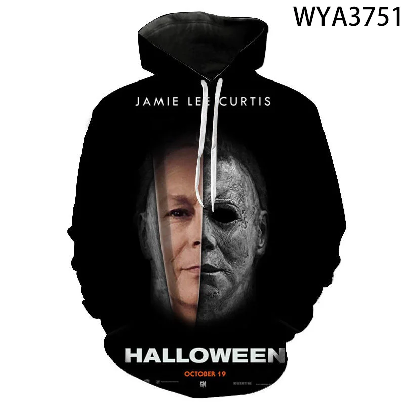 

Новые толстовки с 3D принтом Майкла Майерса для мужчин и женщин, Детские свитшоты, повседневный пуловер с длинным рукавом, Детские уличные то...