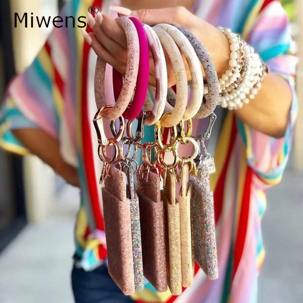 Miwens специальный дизайн кожаный O браслет цепочка для ключей женщин роскошный