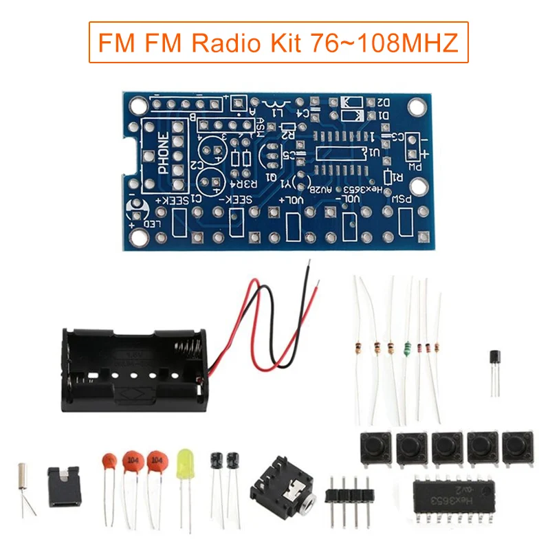 Беспроводной Стерео FM радио приемник DIY модуль комплект 76 МГц 108 ING