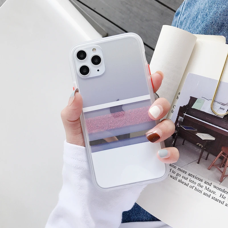 Модные цветные блестящие чехлы для телефонов iPhone 11 XR X XS Pro Max 6 6s 7 8 Plus мягкий