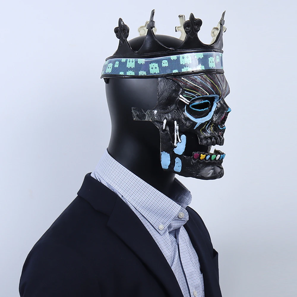 Часы Легион череп латексная маска для косплея ужас черный Хэллоуин костюм