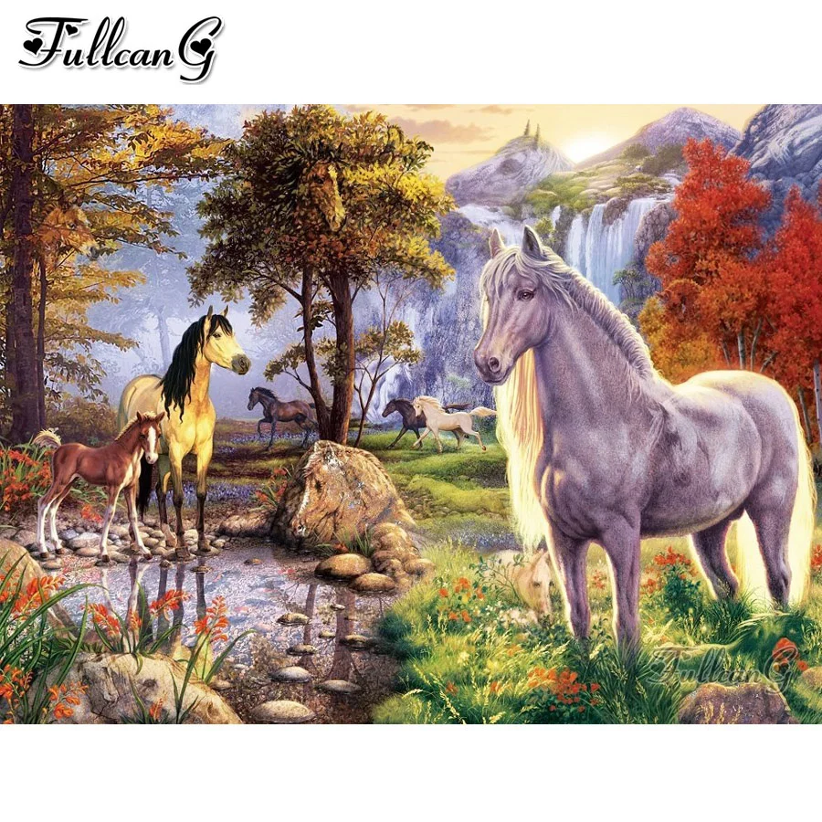 

FULLCANG алмазные картины ферма крупный рогатого скота курица своими руками полная Стразы Вышивка животные 5d мозаичная картина декоративная FG0368