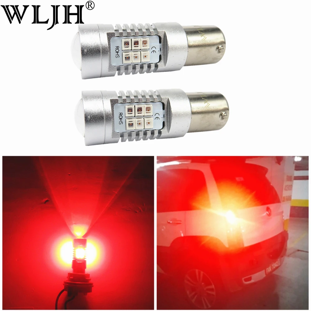 WLJH 2x CANBUS 21W BAU15S 7507 PY21W 1156PY светодиодный автомобильный фонарь сигнальные огни