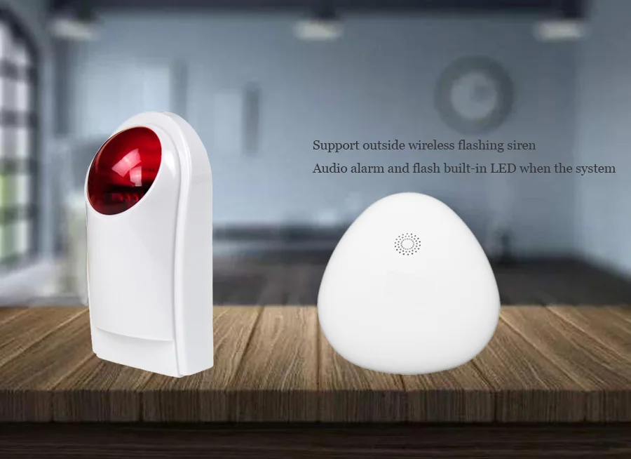 Sgooway EN RU ES язык беспроводной домашней безопасности Wi-Fi Сигнализация приложение дистанционное управление с ip-камерой PIR датчик двери