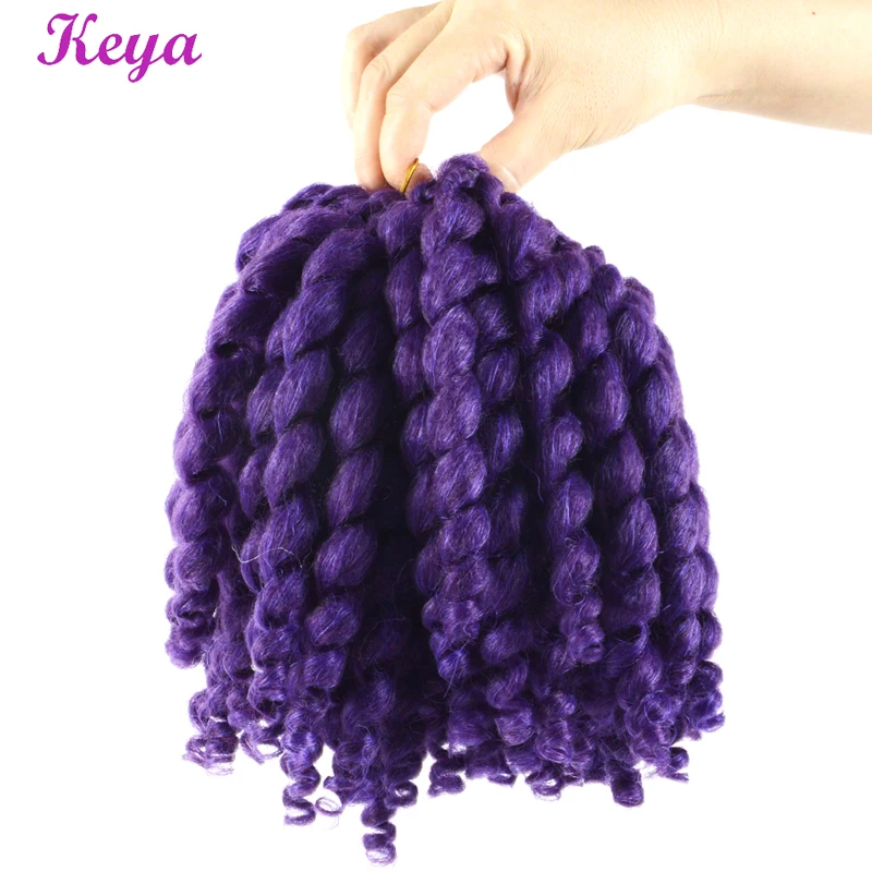Jumpy Wand Curl 8 дюймов ямайский отскок крючком волосы 22 корня низкотемпературное