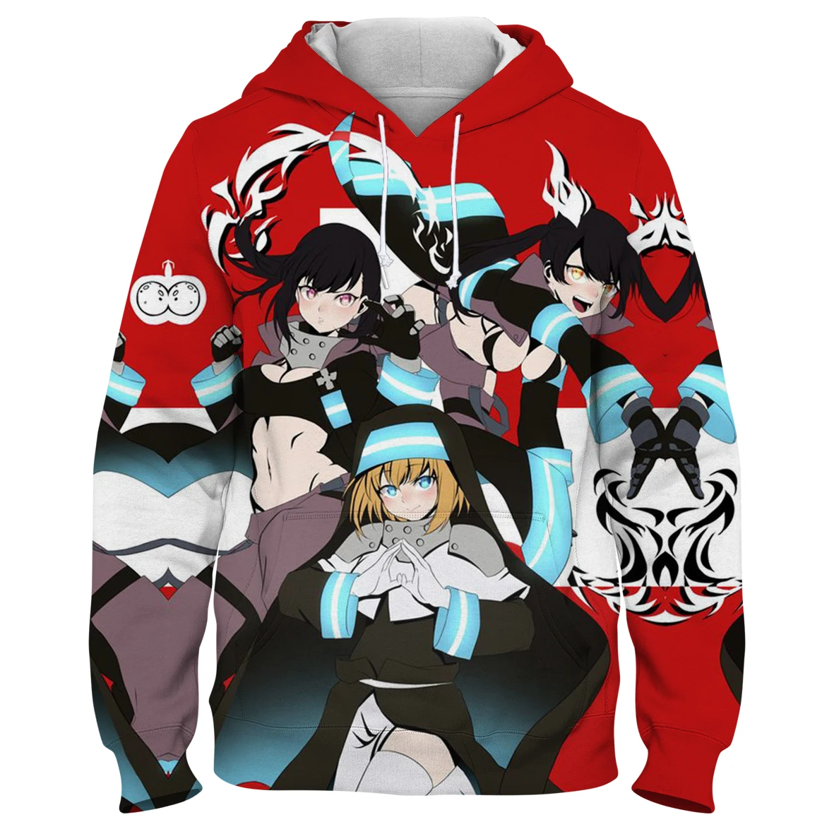 

3d Anime Fire Force Print Men's Oversized Hoodies Sweatshirt Hot Sale Boy Hooded Hoodie Hip Hop Streetwear Harajuku Pullover Top