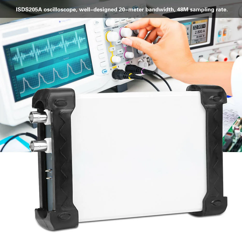ISDS205A осциллограф AC DC USB Регистратор данных анализатор 20 МГц виртуальное цифровое