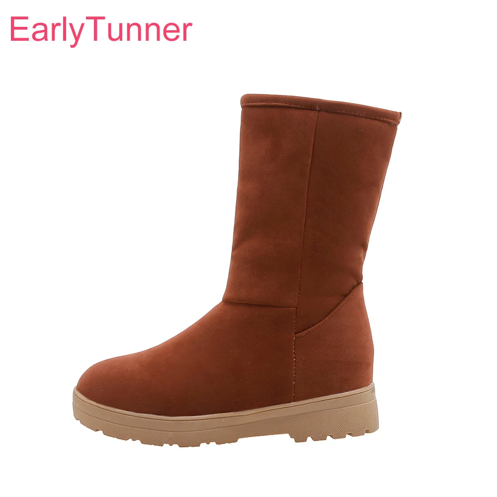 

Женские теплые ботинки на среднем квадратном каблуке, размеры 10, 33, 43, 45, 50