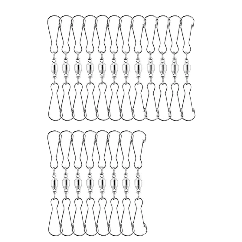 20 шт спиннинг с Двойным Зажимом поворотные крюки для ветра обсушки салатных
