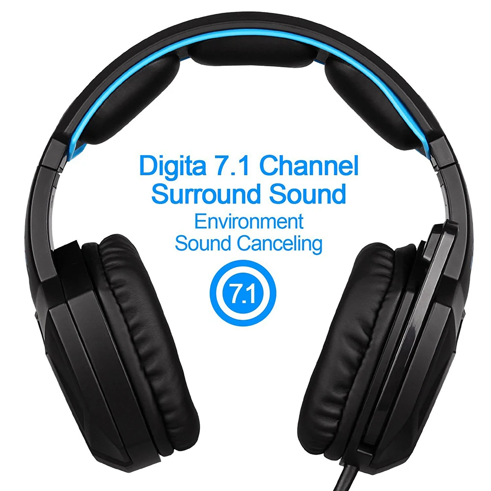 SADES дух волка USB 7 1 Surround Sound Gaming Headset носить комфортно проводные наушники