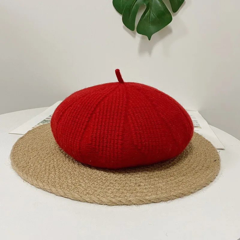 

Autumn Winter Hat 100% Pure Wool Berets French Artist Beret Women Painter hat Vintage Girls Berets Female Warm Walking Cap