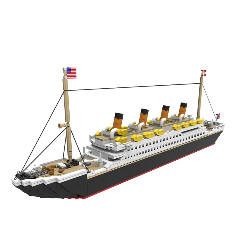 

Movie Series Creator MOC Titanic Famous Large Cruise Ship Advanced Puzzle Model Building Blocks Brick Toys Kids Gift Set