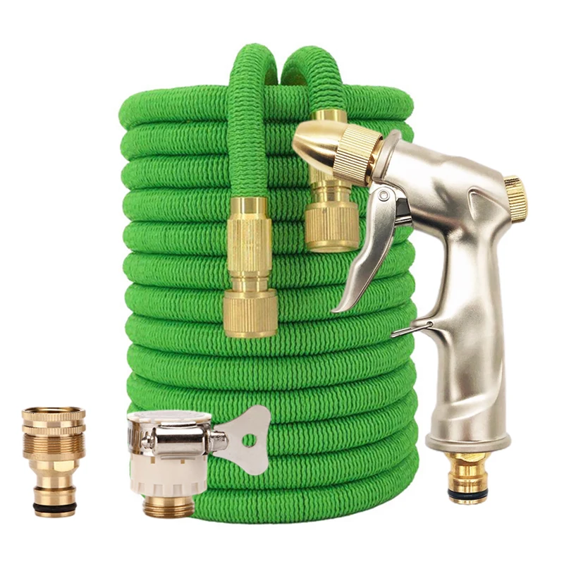 

Garden Water Hose Expandable Double Metal Connector High Pressure Pvc Reel Magic Water Pipes for Garden Farm Irrigation Car Wash