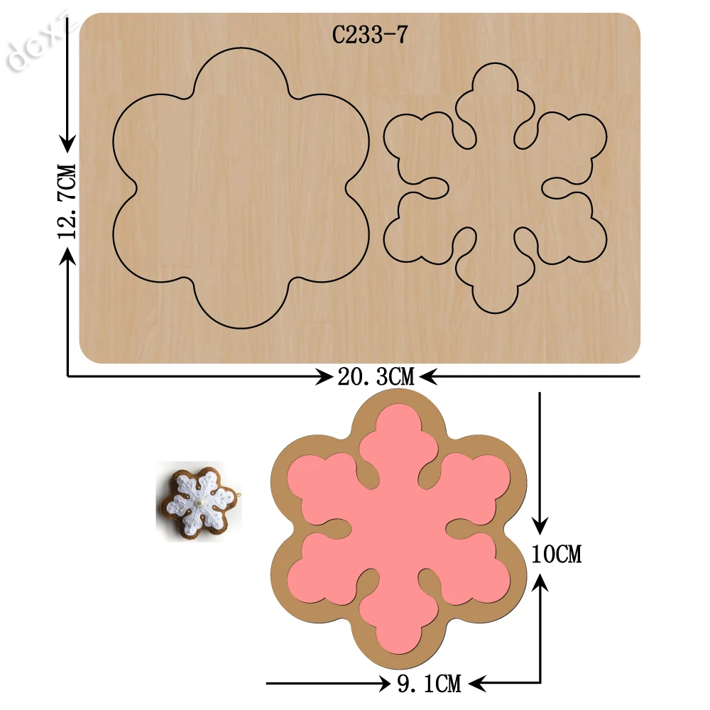 

New Flower Wooden die Scrapbooking C-233-7 Cutting Dies Compatible with most die cutting machines