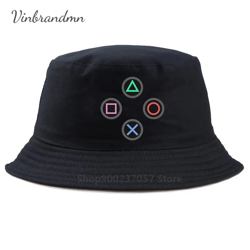 Панама PS для геймеров в стиле ретро брендовая хип-хоп винтажная игровая Xbox PS1 PS2 PS3