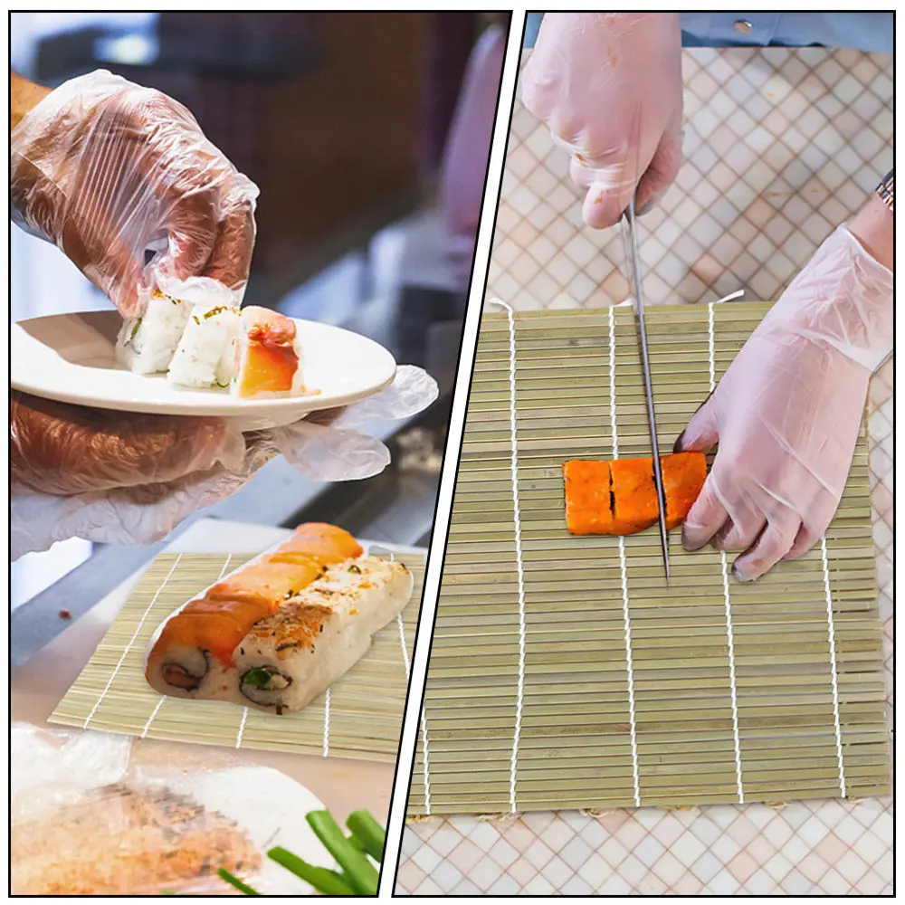 

2pcs Sushi Rolling Mats Sushi Making Pads Bamboo Curtain Homemade Sushi Gadget