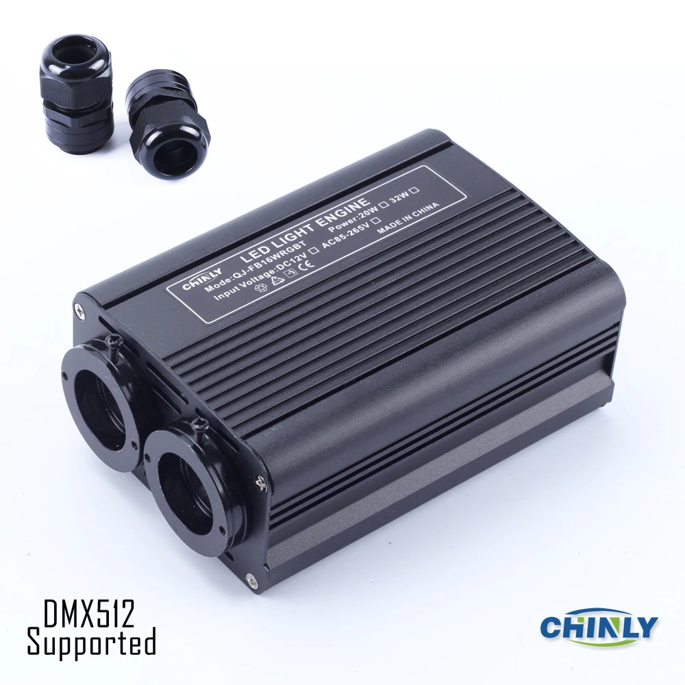 DMX512 32 Вт двойной светильник s оригинальный RGBW светодиодный оптоволоконный 5 м 1100