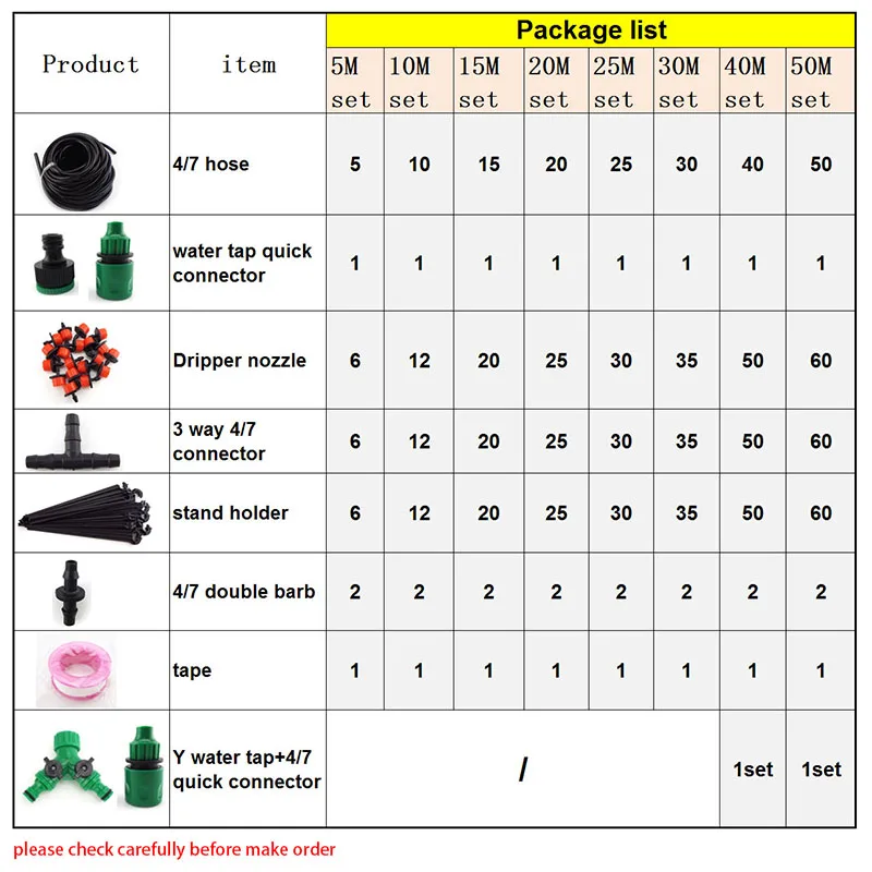 

10-50M Automatic Garden Watering System Kits Self Garden Irrigation Watering Kits Micro Drip Mist Spray Cooling System Gardening